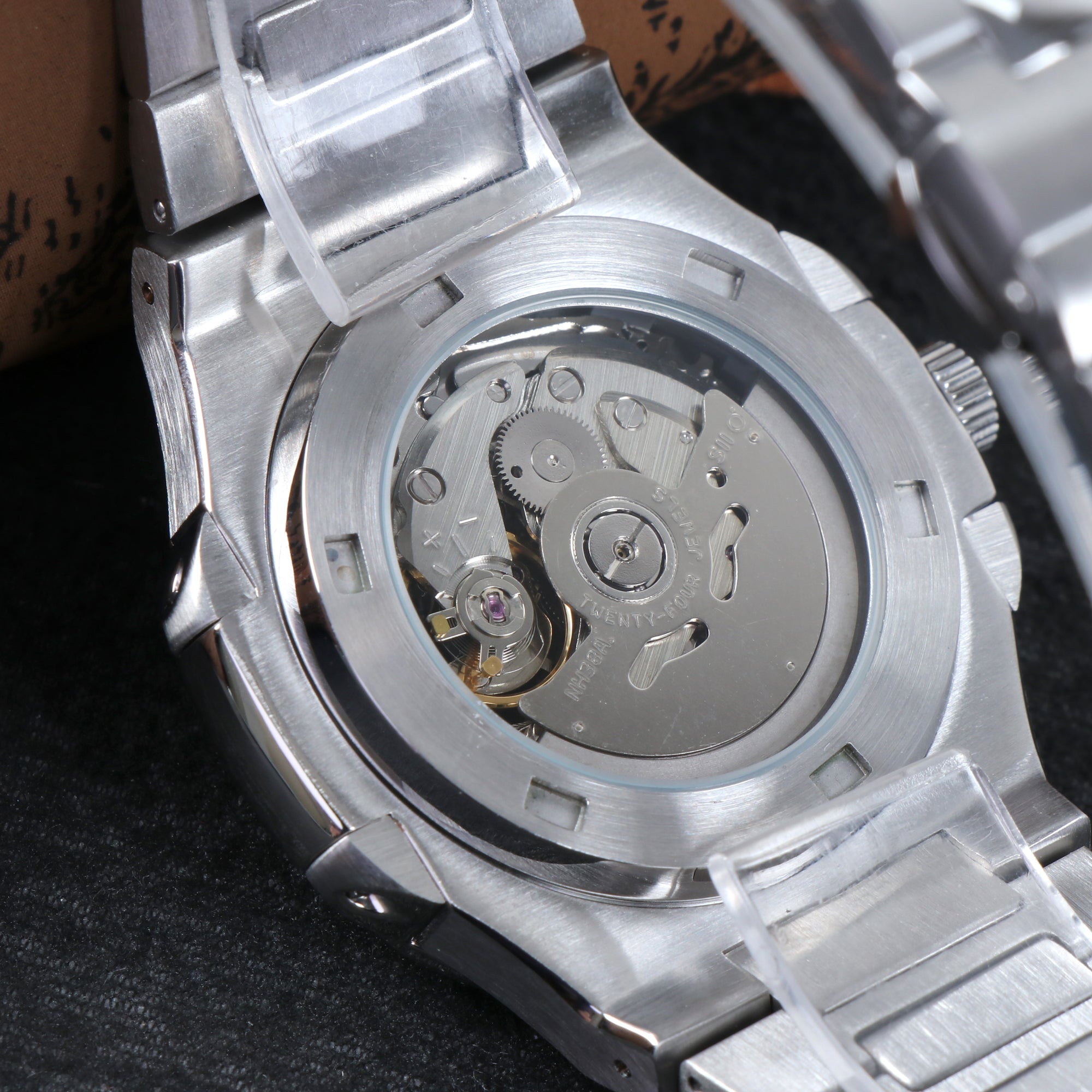 Custom Vintage Blue Open-Heart Automatic NH38 Mod Watch – ZJani Mods