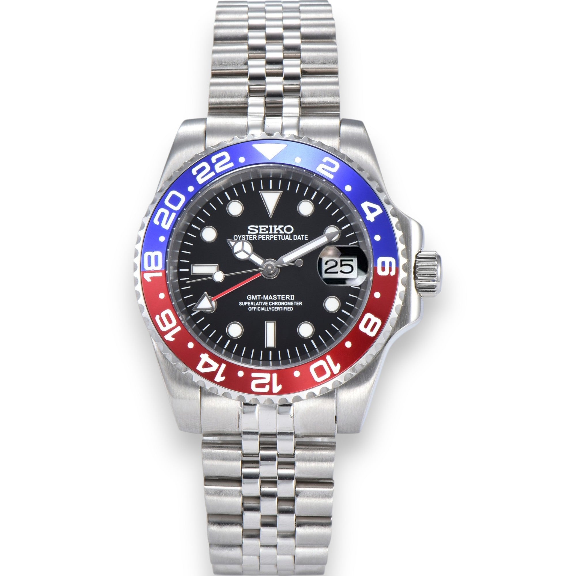 Pepsi GMT Custom Seiko Mod Watch – ZJani Mods