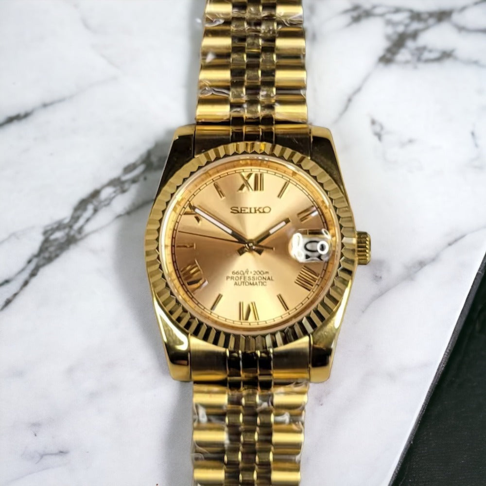 Custom Date Gold Tone Dial Mod - for Women