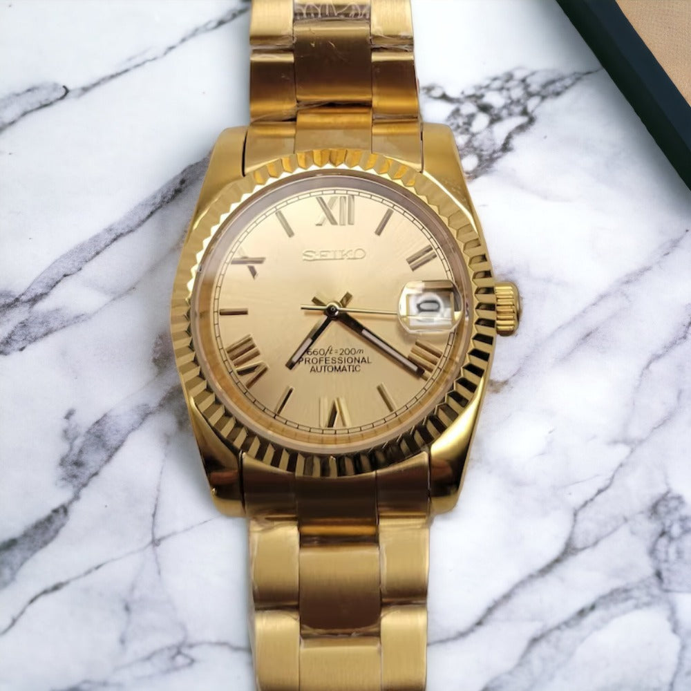 Custom Date Gold Tone Dial Mod - for Women