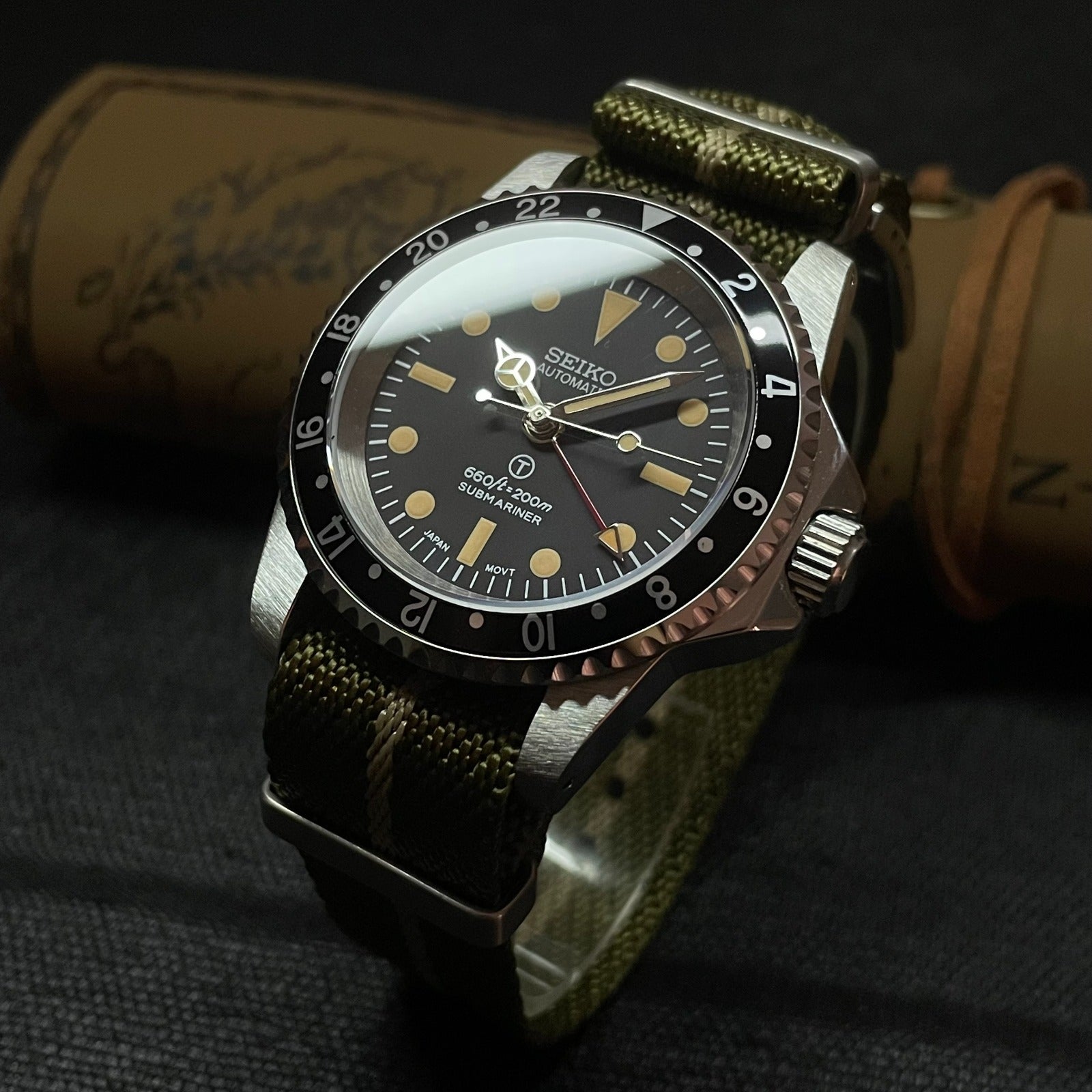 Custom Seiko Vintage Milsub Mod Watch – Zjanimods