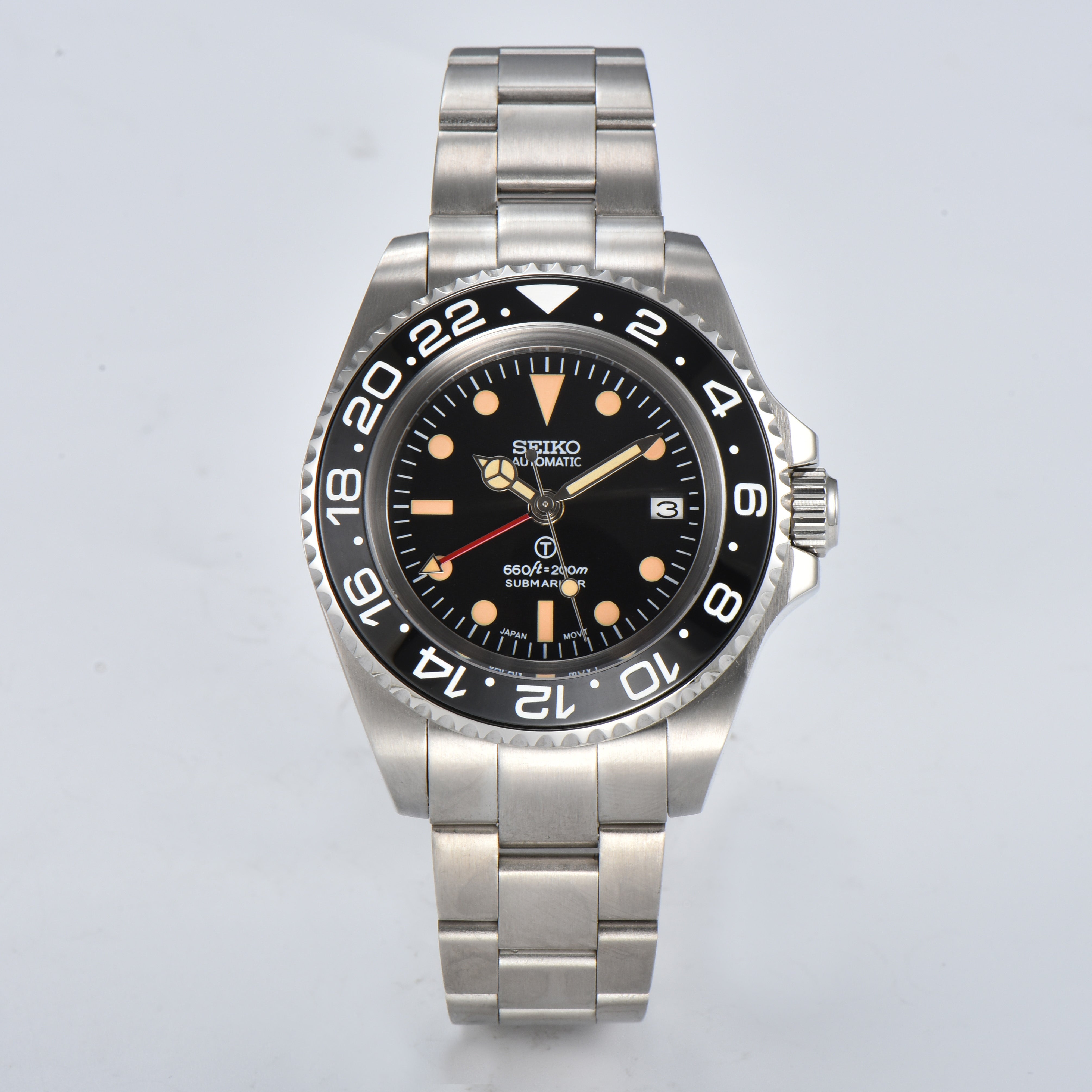 Custom Seiko Vintage Milsub GMT Steel Mod - 44MM