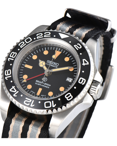 GMT Date Vintage JB Custom Seiko Mod Watch - 44mm – ZJani Mods