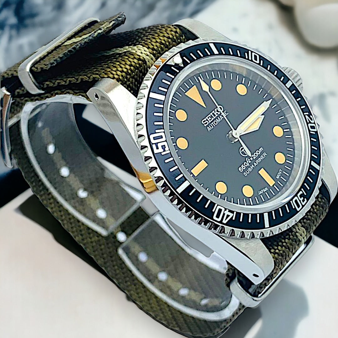 Custom Seiko milsub vintage style Mod