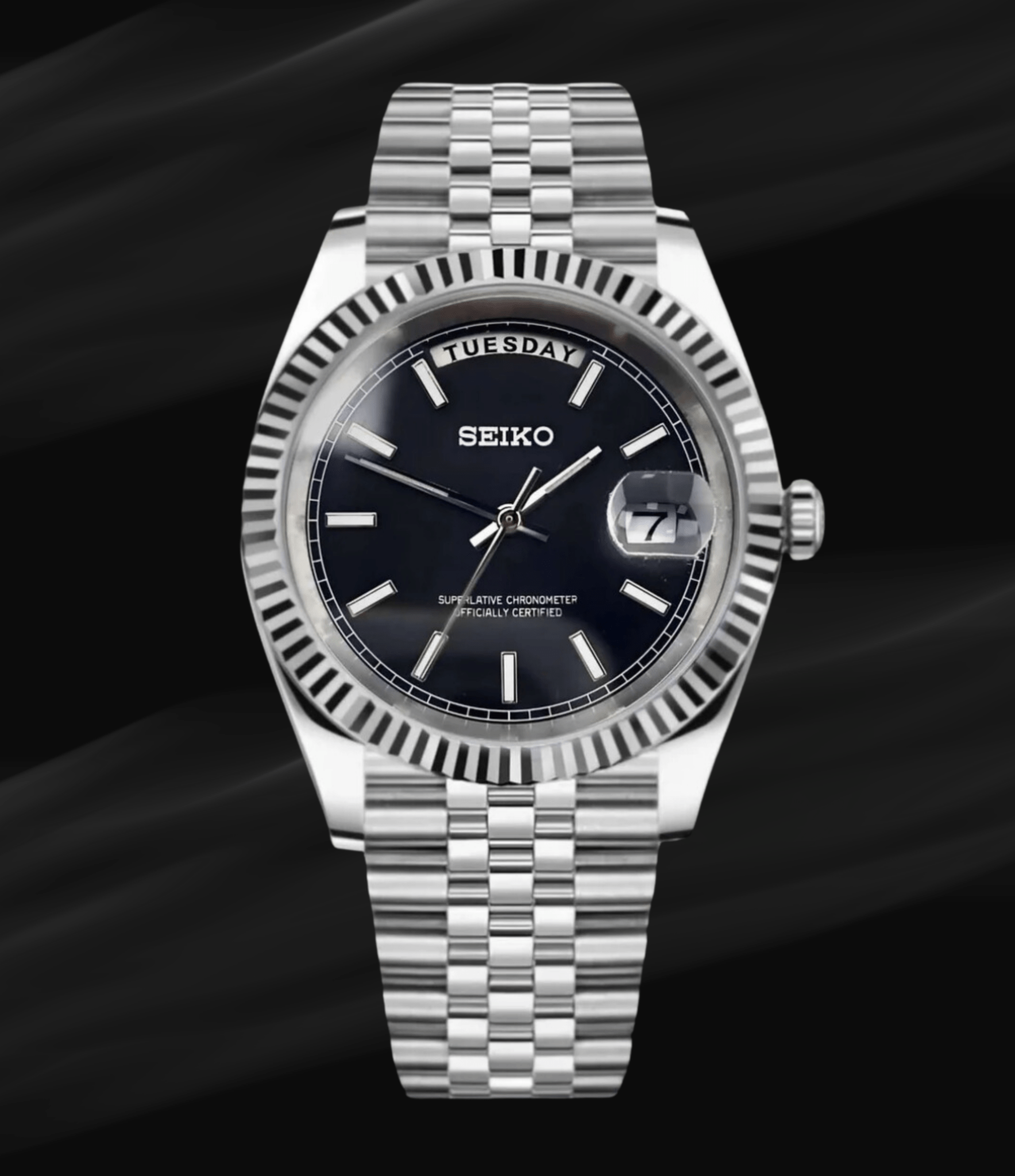 Seiko Mod Day-Date Classic Black