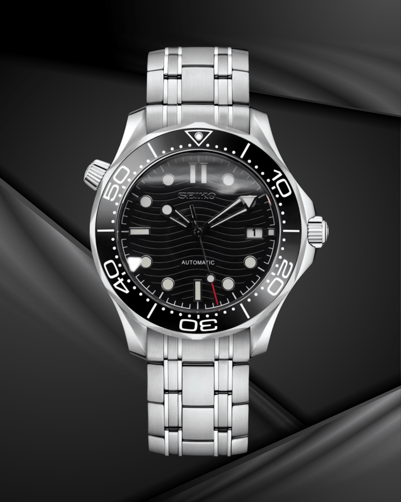 Seiko Mod Seamaster Black