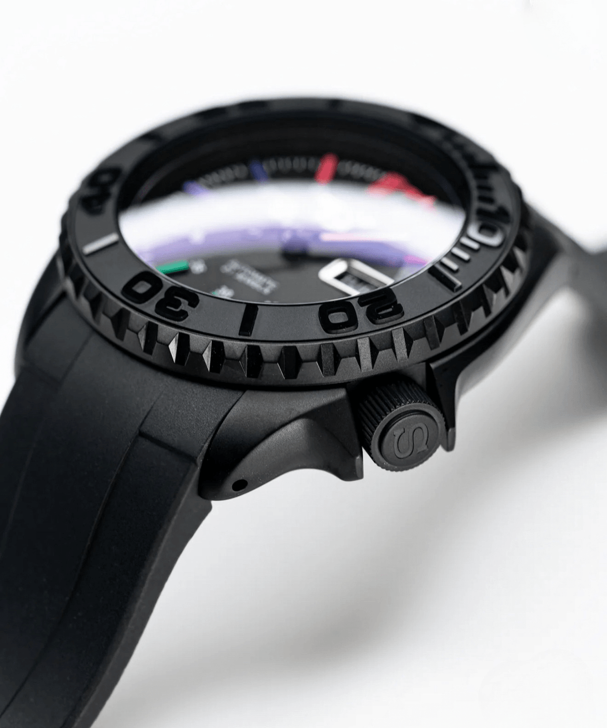 Seiko Mod SKX 5 Triple Black Rainbow