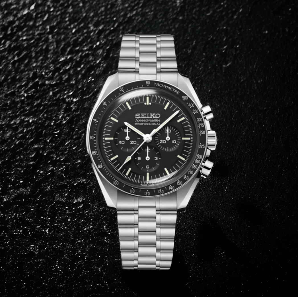 Seiko Mod Speedmaster Moonwatch - Black