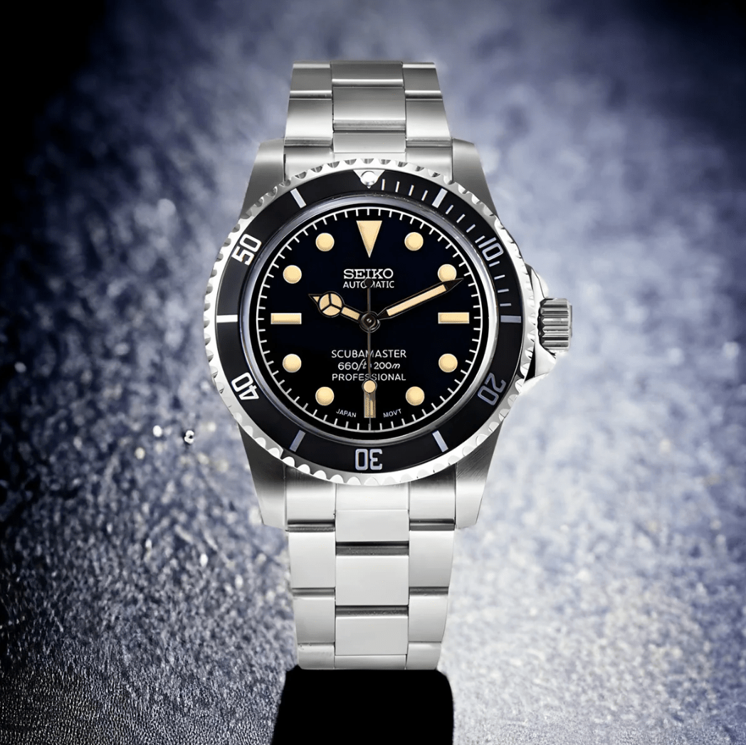 Seiko Mod Submariner Vintage Black